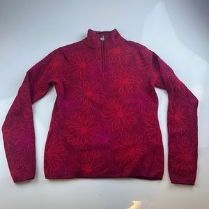 Neve Designs 100% Wool Quarter Zip Printed Sweater S87-26